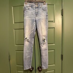 Express Light Blue Distressed Women's Jeggings